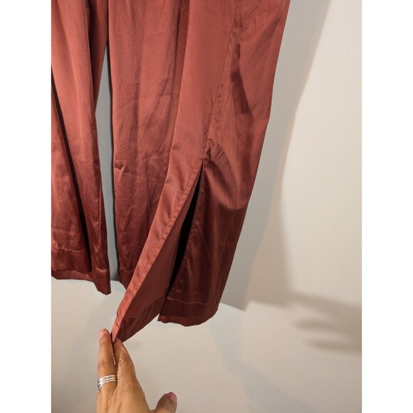 Express Womens Sleepwear Pull on Satin Wide Leg Pants Sz XL Luxe Mob Wife Mature - Picture 5 of 7